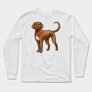 Dog - Redbone Coonhound - Red and White Long Sleeve T-Shirt